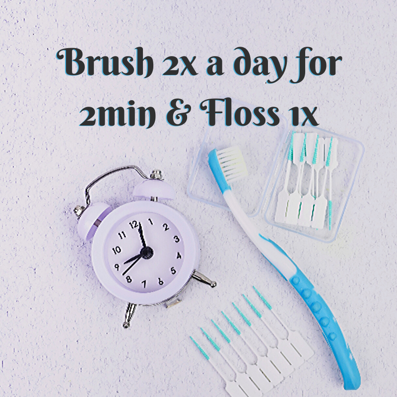 clock with toothbrush